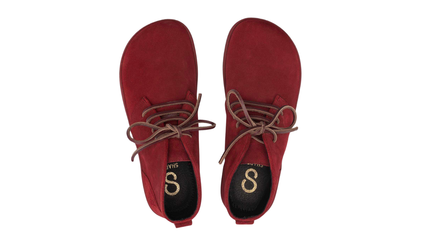 Barfußschuhe mit breiter Zehenbox, flexibler Sohle und Schnürung, geschlossene Zehen und geschlossener Fersenbereich, Paar, Draufsicht