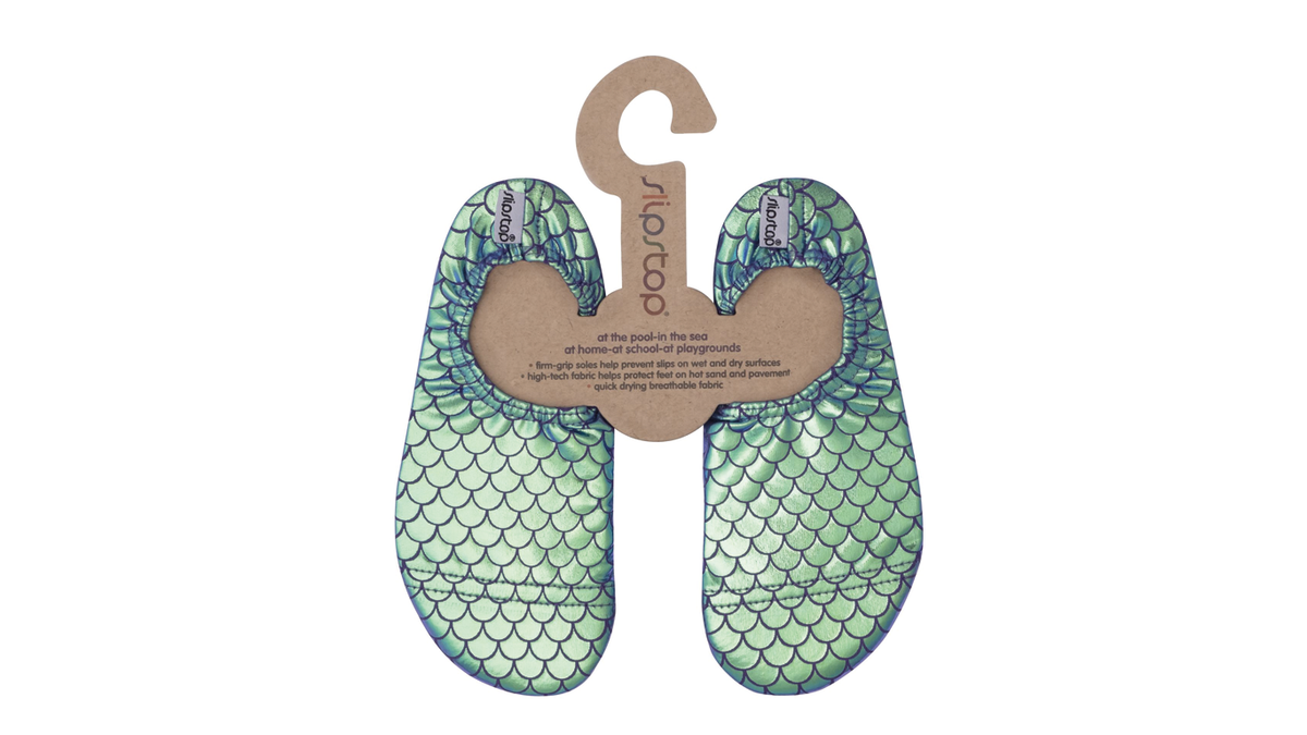 Badeschuhe für Kinder, Paaransicht, geschlossene Zehenpartie, geschlossener Fersenbereich, elastischer Einstieg, Draufsicht