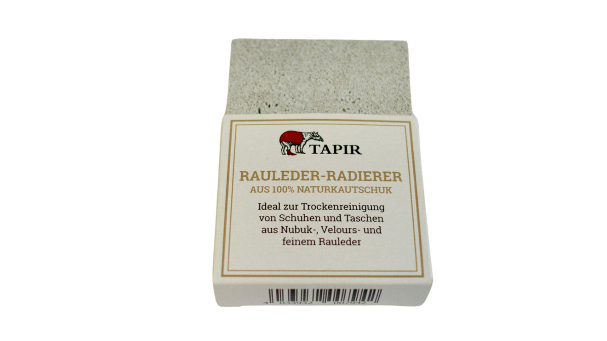 Verpackungskarton eines Reinigungsblocks mit Produktinformationen, Draufsicht
