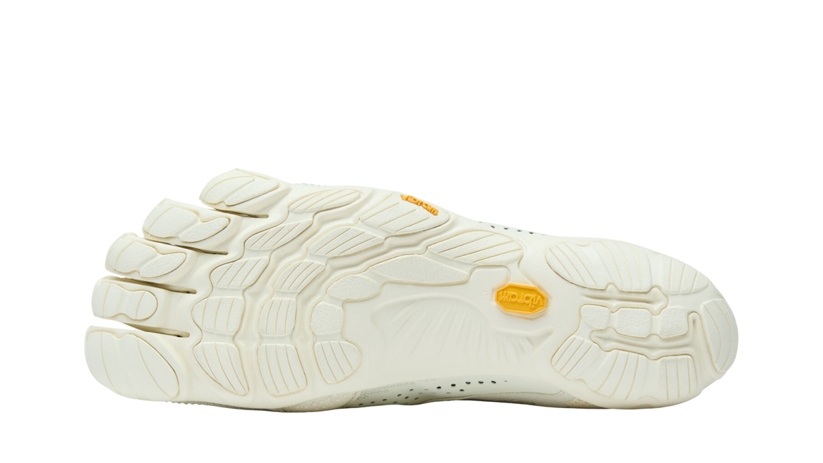 Zehenschuh mit separaten Zehenfächern, Schnellverschluss, Perforationen und geschlossener Ferse, Einzelschuh, Ansicht von unten