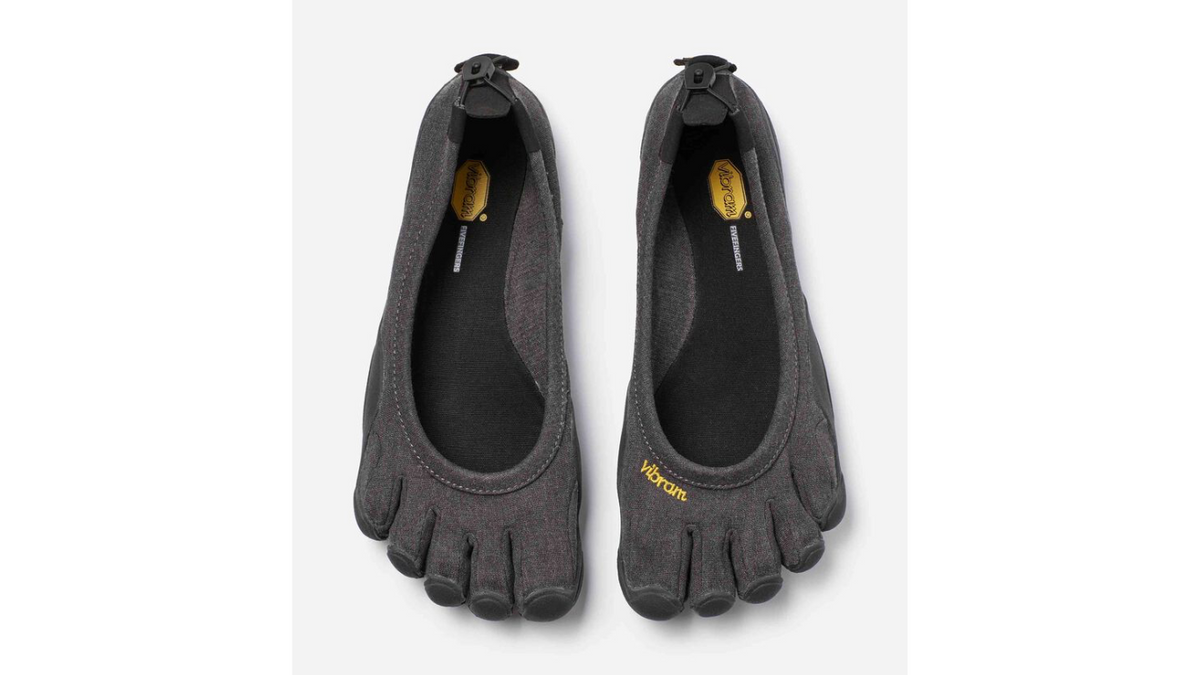 Barfußschuh für Erwachsene mit fünf einzelnen Zehenkammern als Paar, Draufsicht