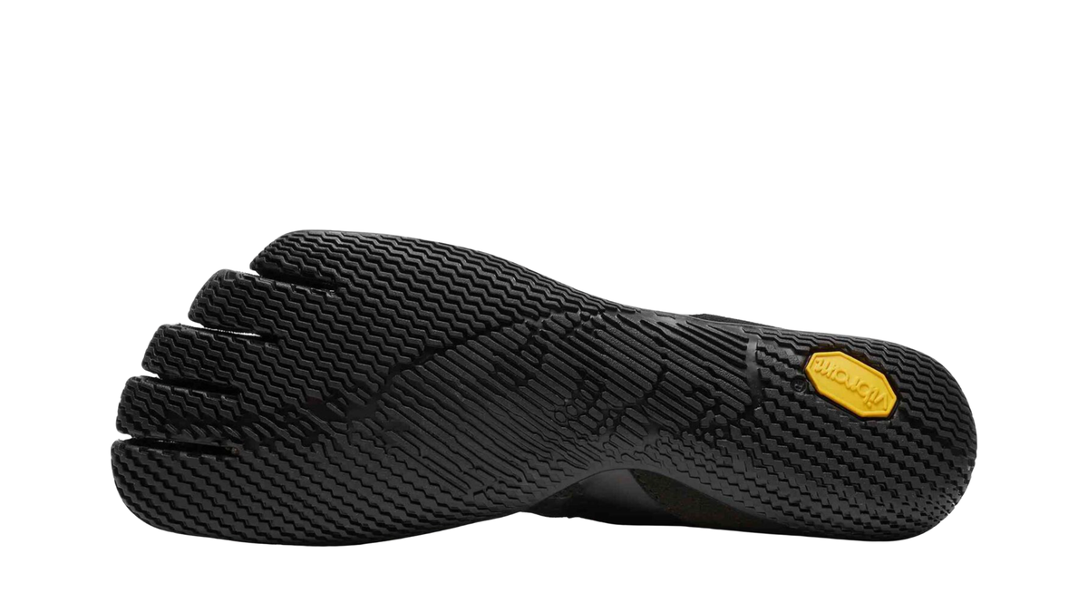 Zehenschuh mit separaten Zehenfächern, Schnellverschluss und Mesh-Einsätzen, Einzelschuh, Ansicht von unten