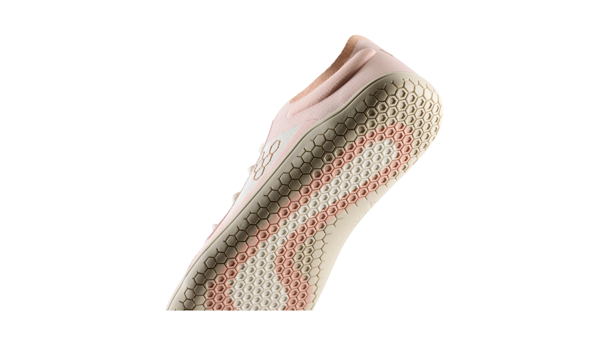 Barfußschuh, geschlossene Zehen und geschlossener Fersenbereich, Schnürung, flexible Sohle, Detailansicht Fersenbereich