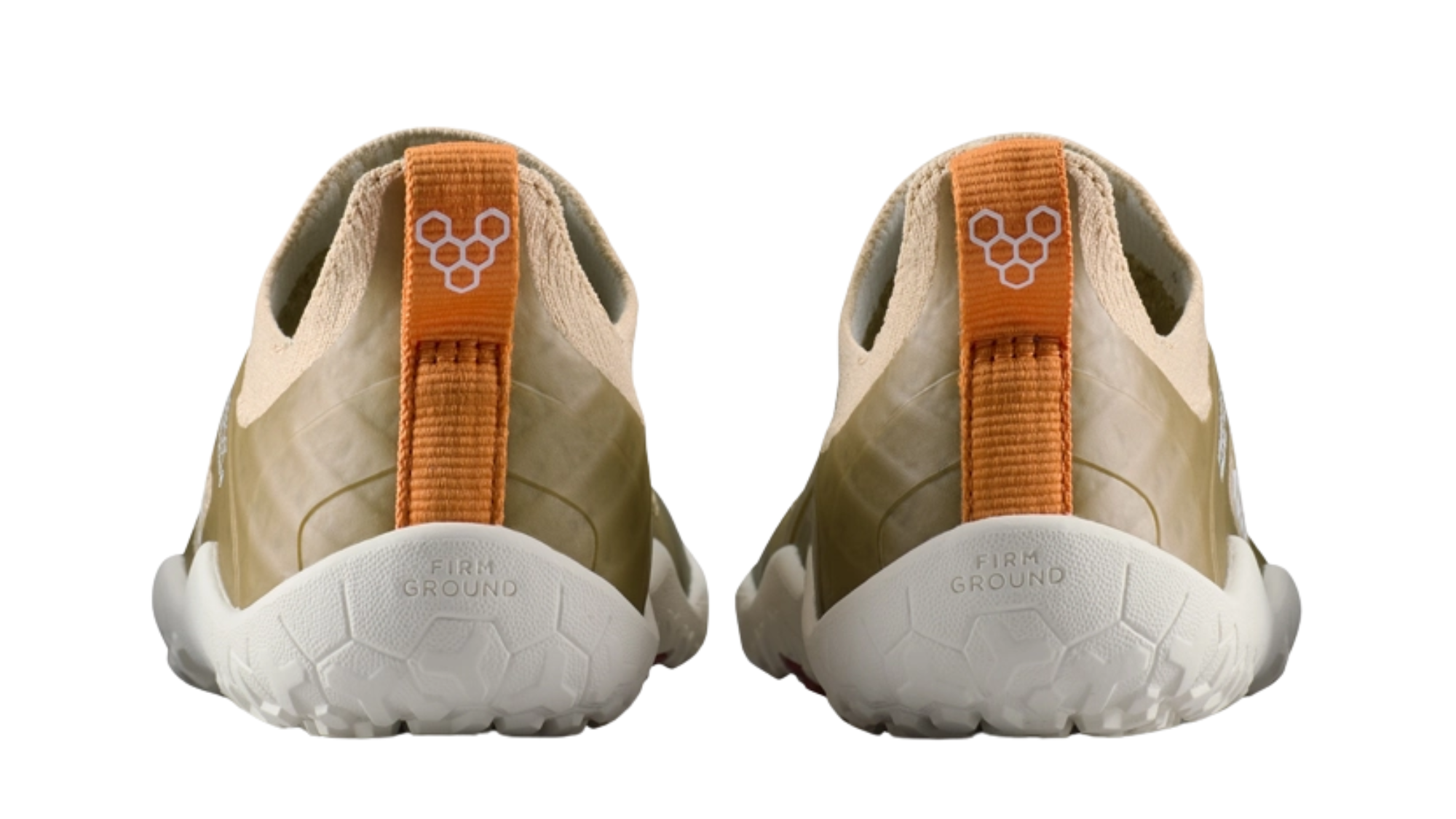 Barfußschuh für Kinder, geschlossene Zehen und geschlossener Fersenbereich, Schnürung mit Schnellverschluss, profilierte Sohle, Rückansicht, Paar