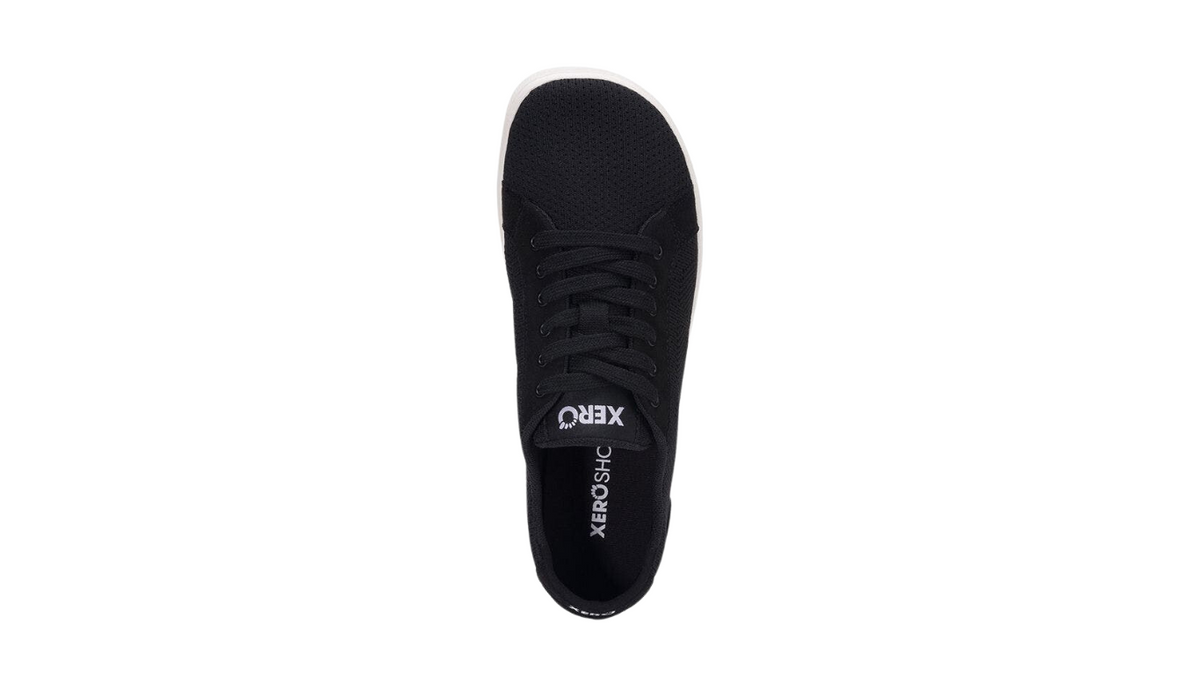 Barfußschuh mit Schnürung, breite Zehenbox, flexible Sohle, geschlossener Fersenbereich, Draufsicht
