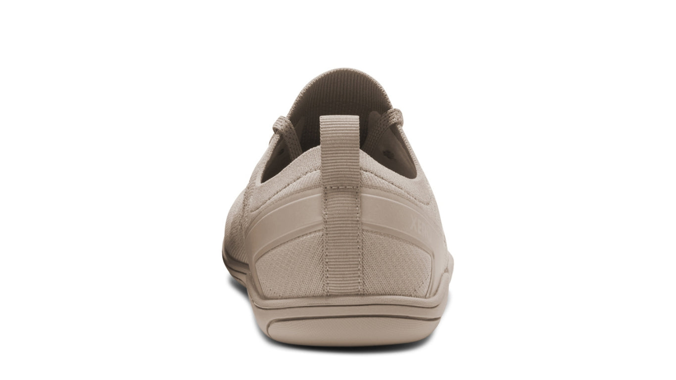 Barfußschuh, geschlossene Zehen und geschlossener Fersenbereich, Schnürung, flexible Sohle, Einzelschuh, Rückansicht