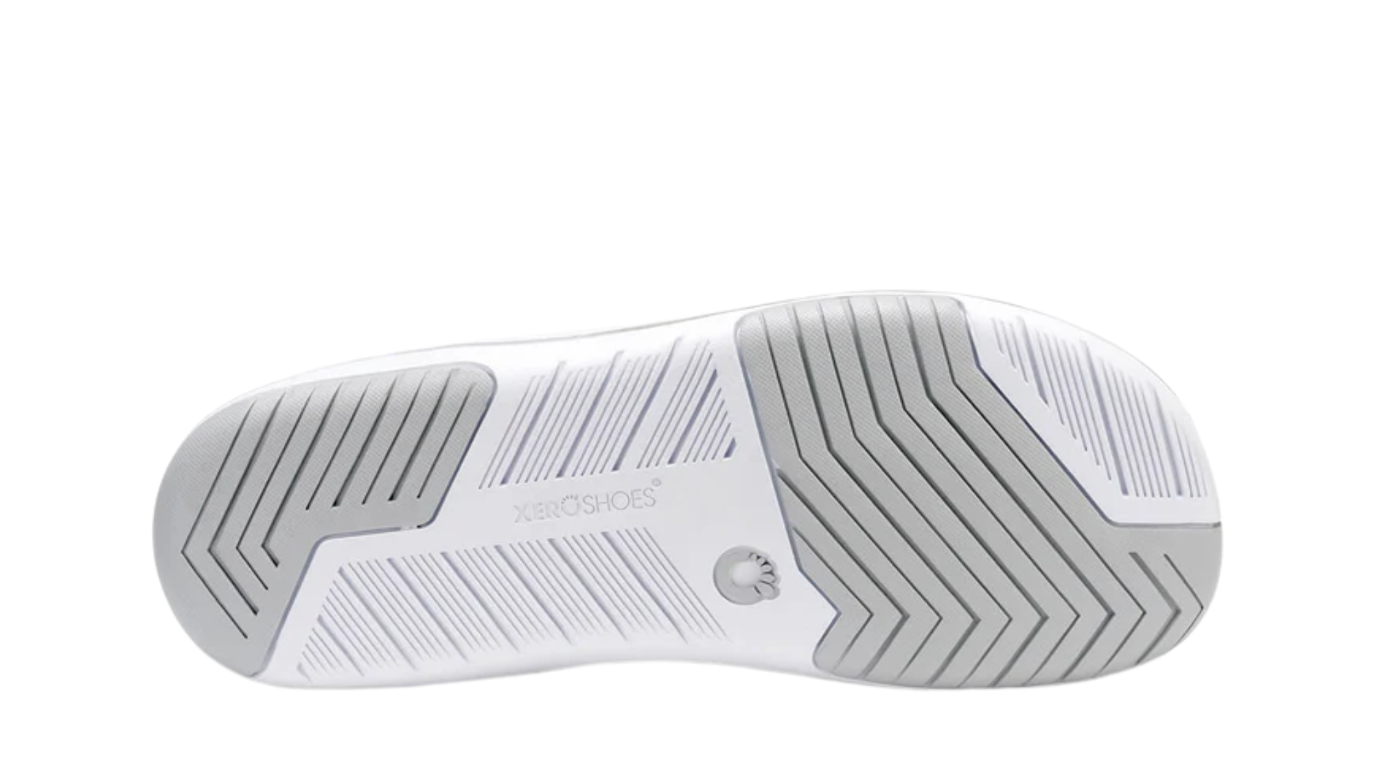 Barfußschuh, geschlossene Zehen und geschlossener Fersenbereich, Schnürung, flexible Sohle, Einzelschuh, Ansicht von unten