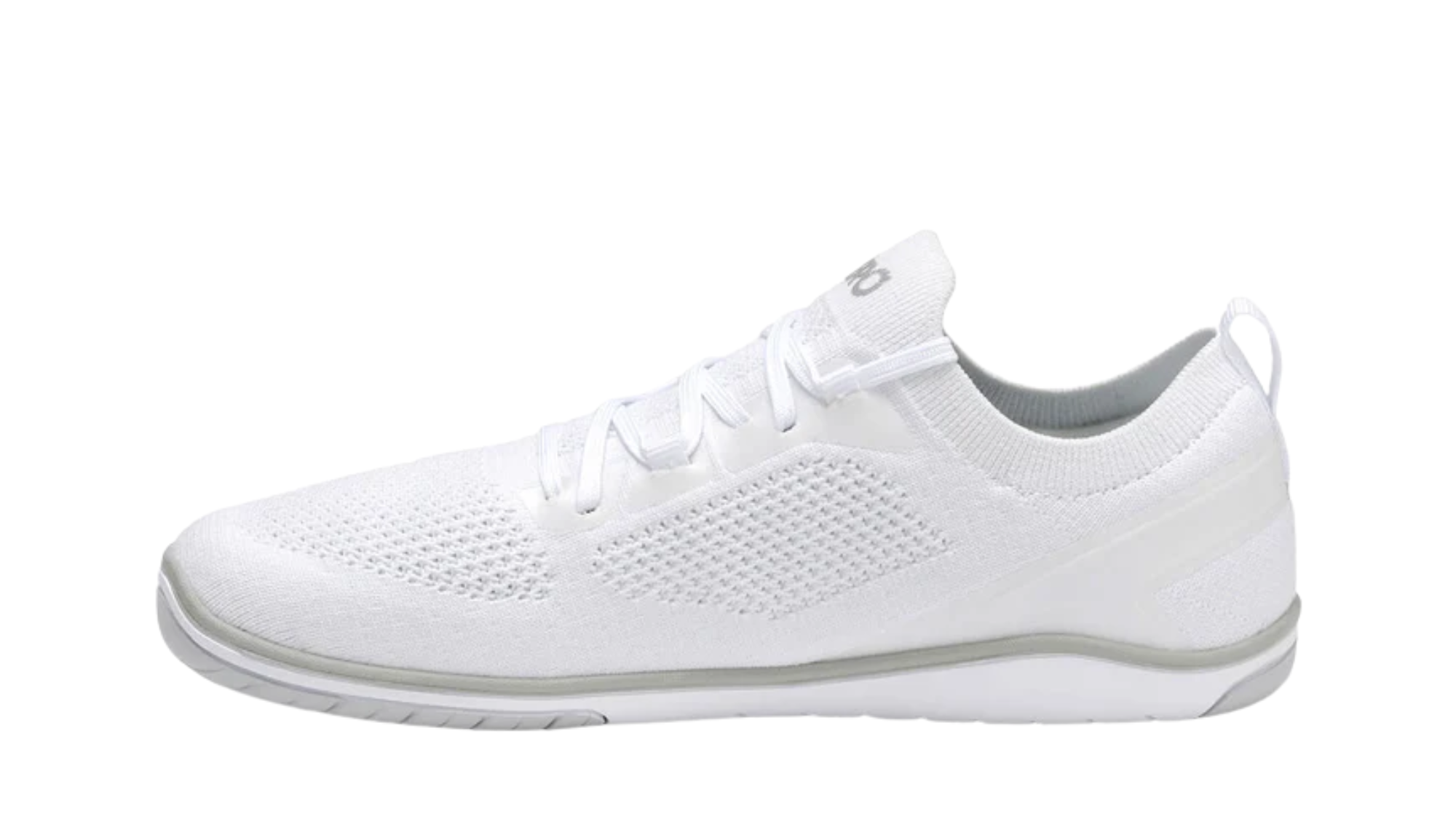 Barfußschuh, geschlossene Zehen und geschlossener Fersenbereich, Schnürung, flexible Sohle, Einzelschuh, Seitenansicht innen