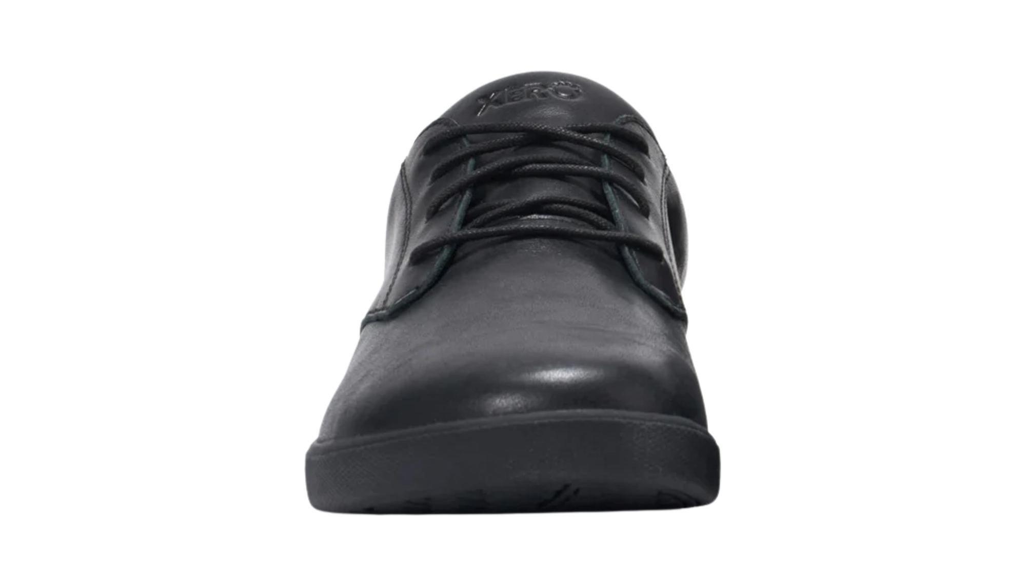 Eleganter Barfußhalbschuh für Herren mit Schnürung und breiter Zehenbox, Vorderansicht