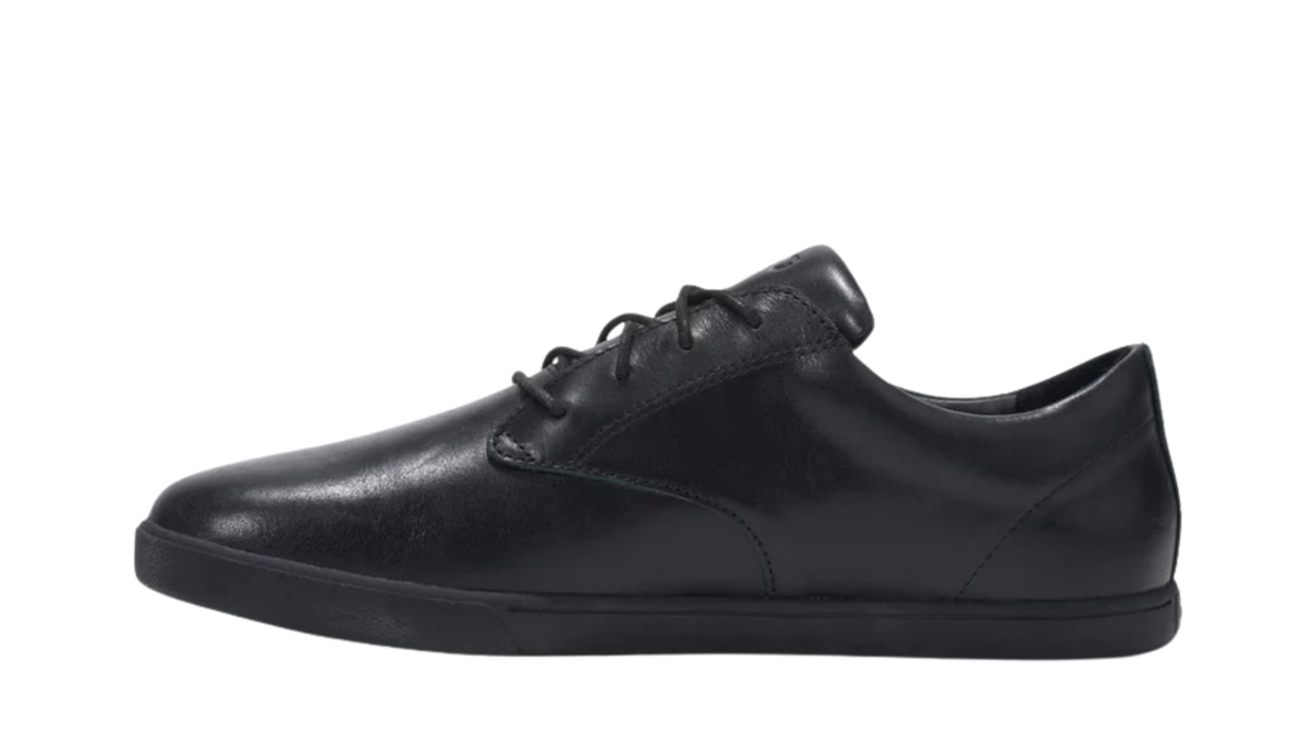 Eleganter Barfußhalbschuh für Herren mit Schnürung, breiter Zehenbox und flexibler Sohle, Seitenansicht innen