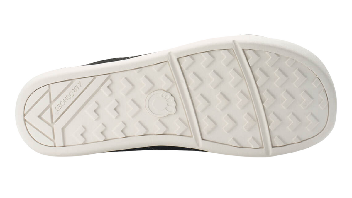 Barfußschuh mit Schnürung, breite Zehenbox, flexible Sohle, geschlossener Fersenbereich, Ansicht von unten