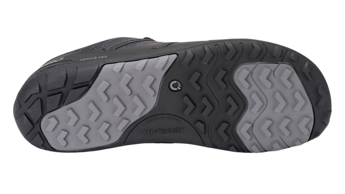 Barfußschuh mit Schnürung, breite Zehenbox, flexible Sohle, geschlossener Fersenbereich, Ansicht von unten