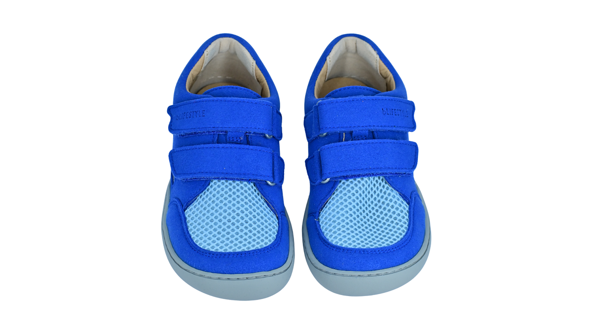 Barfußsandalen als Paar mit zwei Klettverschlüssen, breite Zehenbox, Draufsicht