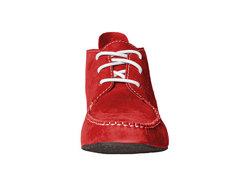 Barfußschuh, geschlossene Zehen und geschlossener Fersenbereich, Schnürsenkel, flexible Sohle, einzelner Schuh, Vorderansicht