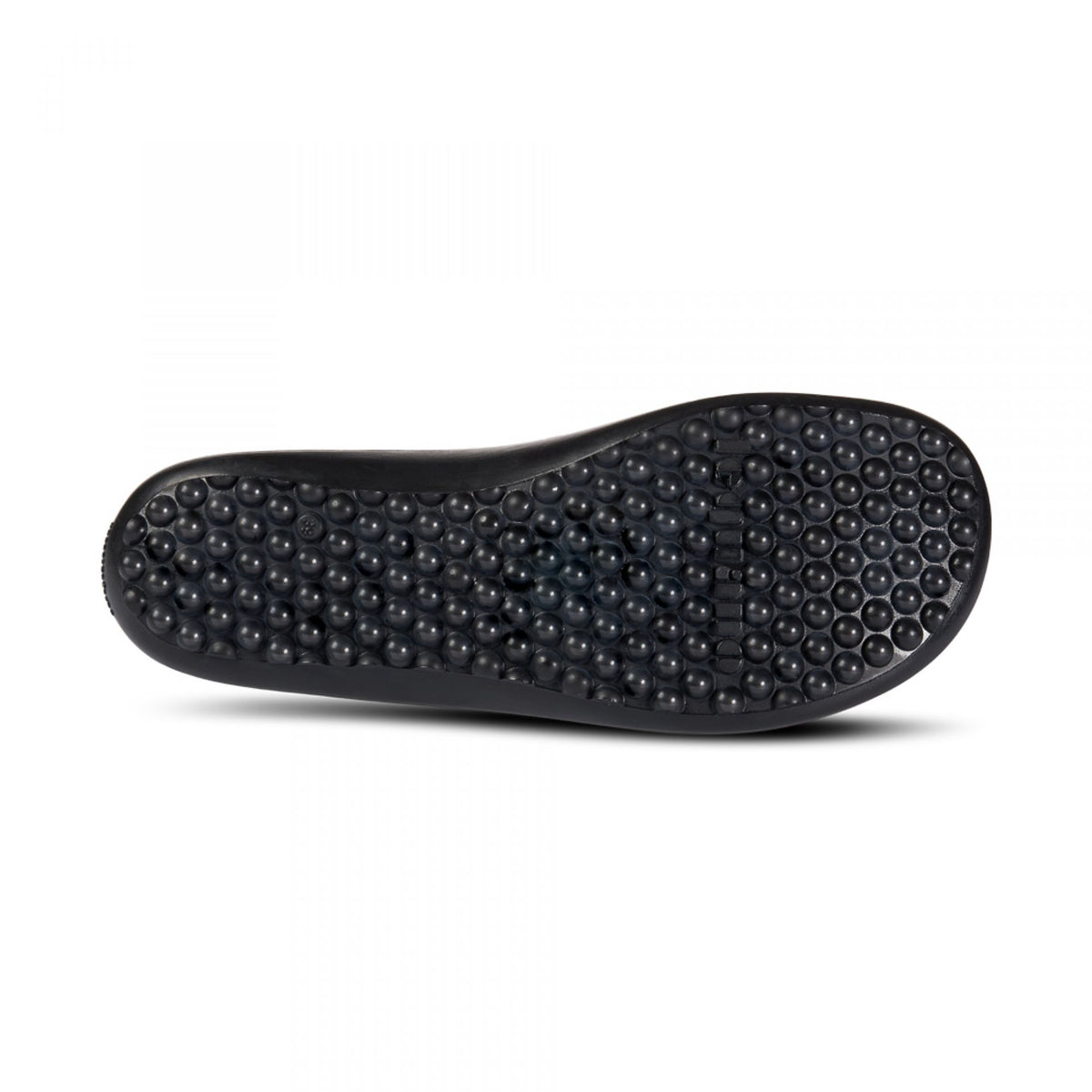 Barfußschuh mit flexibler Laufsohle und runden Profilnoppen, Ansicht von unten