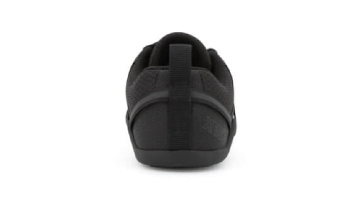 Barfußturnschuh für Kinder als einzelner Schuh, geschlossener Fersenbereich, Rückansicht.