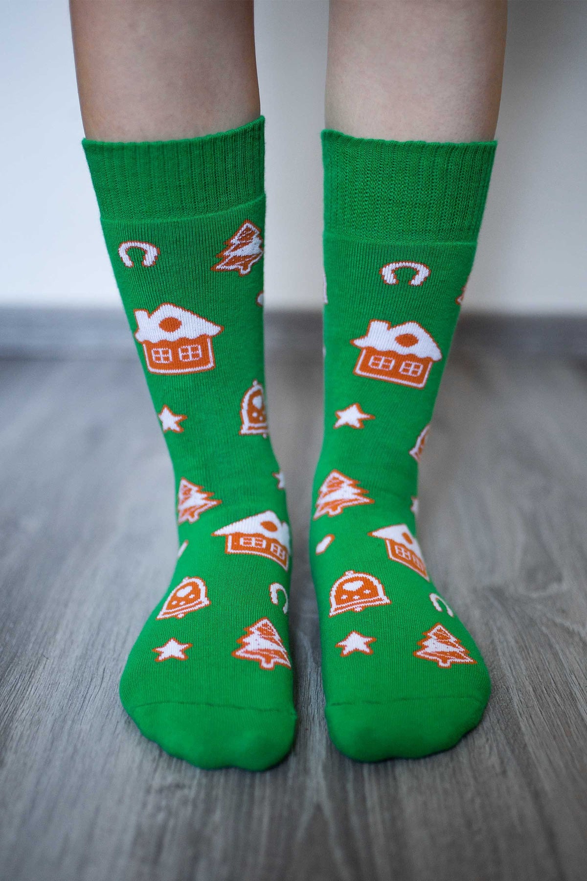 Barfußsocken für Kinder als Paar, hoher Schaft, geschlossener Zehenbereich, geschlossener Fersenbereich, Draufsicht